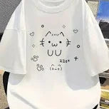 Oversized Cotton Graphic T-Shirt for Women